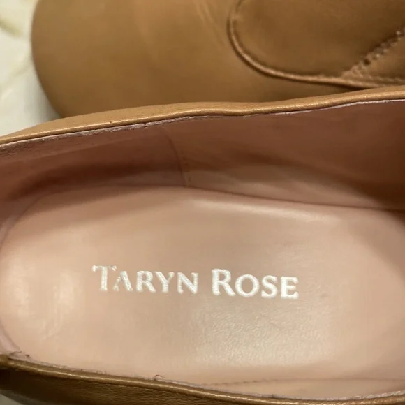 Taryn Rose camel leather wedge heel shoes Size 9 EUC - Picture 3 of 11